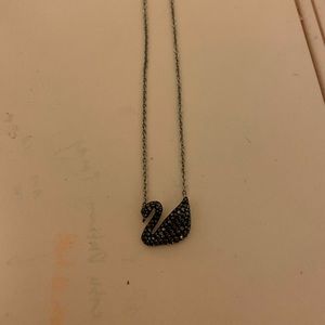 Swarovski black swan pendant